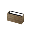 INK Wastafelonderkast - 120x45x65cm - 2 lades - push to open - met rechte opdekfronten - MFC - Zuiver eiken SW493828