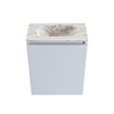 MONDIAZ TURE-DLUX Meuble toilette - 40cm - Clay - EDEN - vasque Glace - position centrale - sans trou de robinet SW1103258