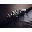 AXOR Citterio jeu de finition pour robinet de bord de baignoire 4 trous avec croisillons sans plaque chrome 0467308