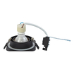 QAZQA Alberto Spot encastré set - 1 spot - 9x11,2cm - lampe led dimmable incluse - IP44 - Carré - Noir SW1477245