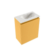 MONDIAZ TURE-DLUX meuble WC 40 cm Ocher. EDEN lavabo Ostra position droite. Avec 1 trou de robinet. SW1104909