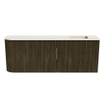 Mondiaz JOYA-DLUX Meuble de salle de bains 111.6cm - arrondi gauche couleur Shadow - Vasque FAYE position Droite Sans trou de robinet couleur Meli SW1424927