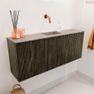 Mondiaz JOYA-DLUX 100cm meuble de salle de bains - couleur Shadow - Vasque FAYE position Milieu Sans trou de robinet couleur Saba. SW1425125