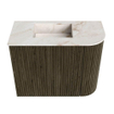 Mondiaz JOYA-DLUX 51.6cm toiletmeubel - ronding rechts kleur Shadow - Wastafel FAYE positie Links Zonder kraangat kleur Frappe. SW1422737