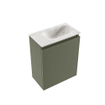 MONDIAZ TURE-DLUX Meuble toilette - 40cm - Army - EDEN - vasque Ostra - position droite - 1 trou de robinet SW1104742