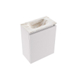 MONDIAZ TURE-DLUX Meuble toilette - 40cm - Cale - EDEN - vasque Frappe - position centrale - sans trou de robinet SW1102645