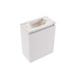 MONDIAZ TURE-DLUX Meuble WC 40 cm Cale. EDEN lavabo Frappe position milieu. Sans trou de robinet. SW1102645