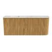 Mondiaz JOYA-DLUX 101.6cm meuble de salle de bains - arrondi droit couleur Oak - Vasque FAYE position Gauche 1 trou de robinet couleur Frappe. SW1421939