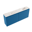 MONDIAZ TURE-DLUX Meuble toilette - 120cm - Jeans - EDEN - vasque Frappe - position droite - 1 trou de robinet SW1102857