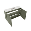 MONDIAZ TURE-DLUX Meuble WC 80 cm Army. Lavabo EDEN Ostra position milieu. Sans trou de robinet. SW1104709