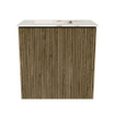 Mondiaz JOYA-DLUX Meuble de toilette 40cm - couleur Dusk - Vasque FAYE position Gauche 1 trou de robinet couleur Frappe. SW1423053