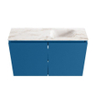 MONDIAZ TURE-DLUX Meuble toilette - 80cm - Jeans - EDEN - vasque Frappe - position droite - 1 trou de robinet SW1102827