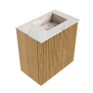 Mondiaz JOYA-DLUX Meuble de toilette 40cm - couleur Chêne - Vasque FAYE position Droite 1 trou de robinet couleur Frappe SW1421862