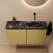 MONDIAZ TURE-DLUX Meuble toilette - 80cm - Oro - EDEN - vasque Lava - position droite - sans trou de robinet SW1105179