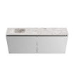 MONDIAZ TURE-DLUX Meuble de WC 120 cm Plata. EDEN lavabo Glace position gauche. Sans trou de robinet. SW1103443