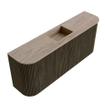 Mondiaz JOYA-DLUX 103.2cm toiletmeubel - ronding links en rechts kleur Shadow - Wastafel FAYE positie Midden 1 kraangat kleur Saba. SW1425172
