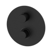 Robinet thermostatique de douche Paffoni Light avec limiteur de température et inverseur noir mat SW334412