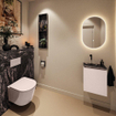 MONDIAZ TURE-DLUX Meuble toilette - 40cm - Rosee - EDEN - vasque Lava - position gauche - sans trou de robinet SW1103966