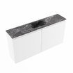 MONDIAZ TURE-DLUX Meuble toilette - 100cm - Talc - EDEN - vasque Lava - position centrale - sans trou de robinet SW1103633