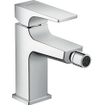 Hansgrohe Metropol 1-gats bidetkraan 100 met push open waste met voorsprong uitloop 12.9cm mat wit SW358661