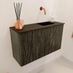 Mondiaz JOYA 70cm meuble de toilette - couleur Shadow - Vasque FAYE position Droite Sans trou de robinet couleur Urban SW1421489