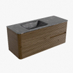 Mondiaz CIRO-DLUX Badkamermeubelset - 120x45x50cm - Solid surface wastafel Lava - 1 wasbak Links - 1 kraangat - 2 lades - Dusk SW1533028