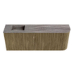 Mondiaz JOYA-DLUX 111.6cm toiletmeubel - ronding rechts kleur Dusk - Wastafel FAYE positie Links 1 kraangat kleur Oza. SW1426019