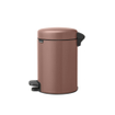 Brabantia NewIcon Poubelle à pédale - 3 litres - seau intérieur en plastique - satin taupe SW1026527