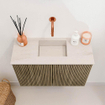 Mondiaz JOYA-DLUX 60cm meuble de toilette - couleur Dusk - Vasque FAYE position Milieu Sans trou de robinet couleur Meli. SW1425809