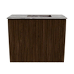 Mondiaz JOYA-DLUX 50cm toiletmeubel - kleur Walnut - Wastafel FAYE positie Rechts 1 kraangat kleur Sombra. SW1424732