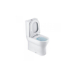 QeramiQ Winner toiletset - 36.6x64.6x87.7cm - staand - verhoogd +6cm - spoelrandloos - met duoblok reservoir - softclose zitting - keramiek - glans wit SW1030605