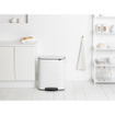 Brabantia Bo Pedaalemmer - 60 liter - kunststof binnenemmer - wit SW1117451