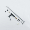 FugaFlow Efficiente Pietra Ensemble lave-mains - 40x22x10cm - céramique - trou de robinet à droite - robinet de lave-mains noir mat - bonde - siphon réduit - blanc brillant SW1483428