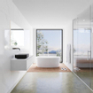 Mondiaz Lagom Meuble salle de bains 120x30.9x45cm Solid Surface Urban 1 tiroir avec lavabo BINX vasque à poser Gauche sans trous de robinet SW409249