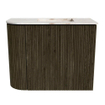 Mondiaz JOYA-DLUX 51.6cm toiletmeubel - ronding links kleur Shadow - Wastafel FAYE positie Rechts Zonder kraangat kleur Frappe. SW1422704
