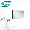 FugaFlow Eccelente Arredo spiegel badkamer spiegelkast - 100x63x16cm - inclusief zijpanelen - mat zwart - SW1125275
