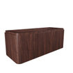 Royal Plaza Terra Badkamermeubelset - 120x46.2x46cm - solid surface wastafel wit mat - 2 wasbakken - zonder kraangaten - 2 lades - kastanje (walnoot) SW1447033