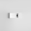 Clou Flush 3 fontein 36x18cm kraangat rechts met handdoekhouder Mineraalmarmer glanzend wit SW102675