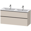 Duravit D-neo Meuble sous vasque 128x46.2x62.5cm 2 tiroirs Taupe mat SW640941