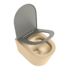 MONDIAZ LAVIE WC suspendu - 36x53cm - sans bride - Smoke (gris) - softclose - quick-release - abattant WC - Sand (beige) SW1208738