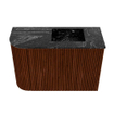 Mondiaz JOYA-DLUX Meuble de salle de bains 61,6cm - arrondi gauche couleur Ruby - Vasque FAYE position Droite 1 trou de robinet couleur Lava SW1423650
