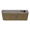 Mondiaz JOYA-DLUX 111.6cm toiletmeubel - ronding links kleur Dusk - Wastafel FAYE positie Rechts 1 kraangat kleur Oza. SW1426017