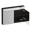 BRAUER Promise Deluxe armoire de toilette - 100x70x15cm - avec éclairage - 2 portes de miroir double face - Timber Black SW1203640
