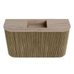 Mondiaz JOYA-DLUX 73.2cm toiletmeubel - ronding links en rechts kleur Dusk - Wastafel FAYE positie Midden Zonder kraangat kleur Saba. SW1426106