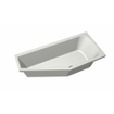 Xenz Lagoon Baignoire d'angle - 160x75x48 - bonde Centrale - Droite - Compact - acrylique - blanc mat SW102960