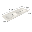 Saniclass Flow Meuble-lavabo - 121x46x1.2cm - trop-plein - 2 vasques - 2 trous de robinet - solid surface blanc mat SW1174116
