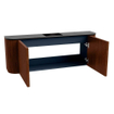 Mondiaz JOYA 113.2cm meuble de salle de bains - arrondi gauche et droite couleur Ruby - Vasque FAYE position Milieu 1 trou de robinet couleur Urban. SW1421868