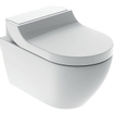 Geberit AquaClean Tuma Comfort WC japonais suspendu blanc sans bride avec panneau de commande mural blanc brillant SW809467