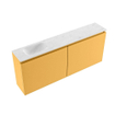 MONDIAZ TURE-DLUX meuble de toilettes 120 cm Ocher. EDEN lavabo Opalo position gauche. Sans trou de robinet. SW1104459