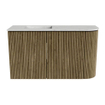 Mondiaz JOYA-DLUX 71.6cm toiletmeubel - ronding rechts kleur Dusk - Wastafel FAYE positie Links Zonder kraangat kleur Opalo. SW1423337